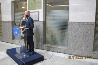 El presidente del TSJ del País Vasco, Iñaki Subijana, durante su intervención en el acto